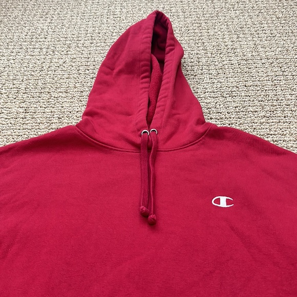 Red Cropped Champions Sweatshirt - Picture 3 of 7